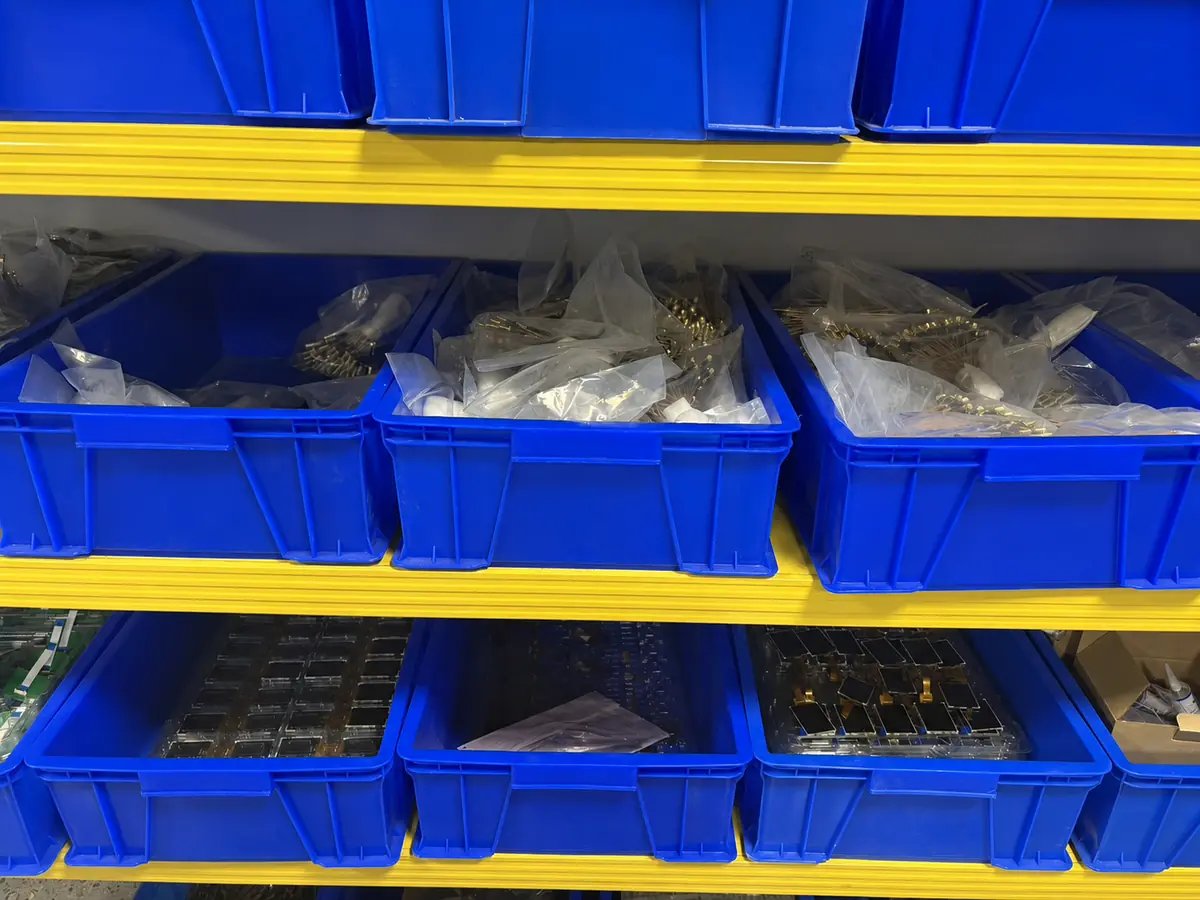 Electronic components prepared for production