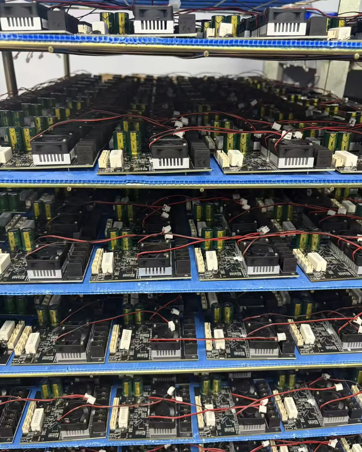 GreenyFox electronic control boards prepared for assembly.