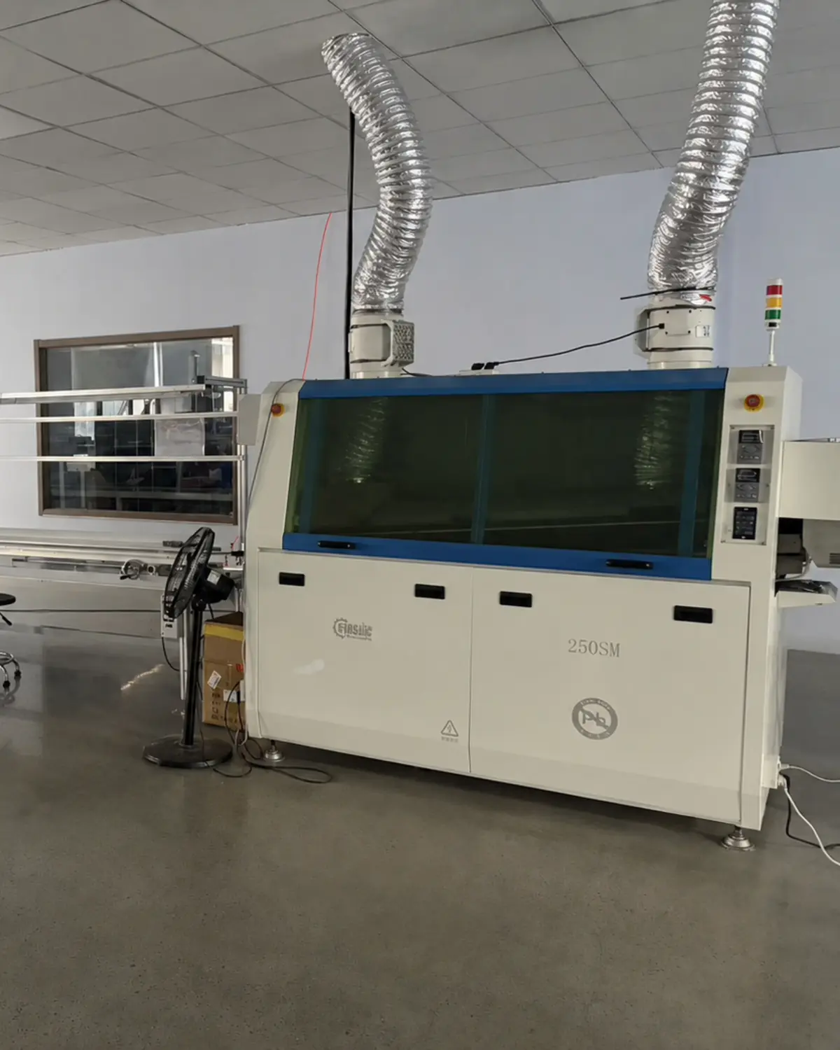 Manufacturing equipment supporting GreenyFox production preparation.